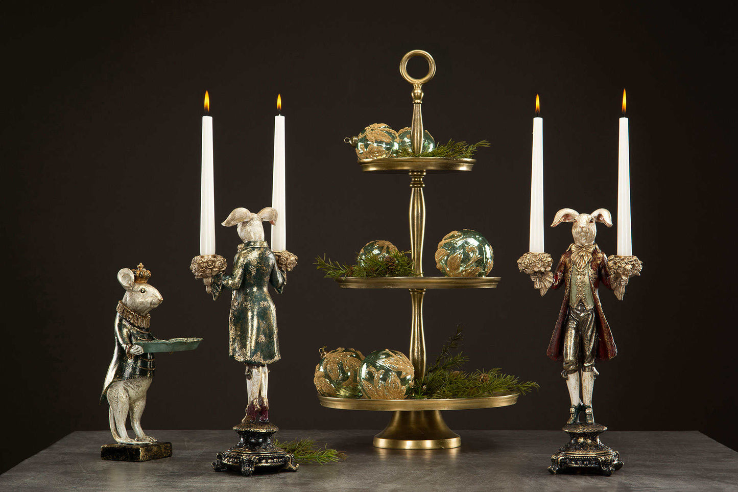 Kynttilänjalka kani, tummanvihreä takki