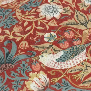 Tyynynpäällinen joka sopii ulkokäyttöön William Morris Strawberry Punainen 50 x 50 cm