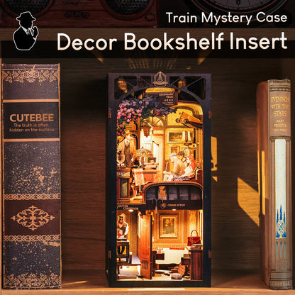 DIY Minimaailma kirjahyllyyn – Train Mystery Book Nook (sis. pölysuojan)