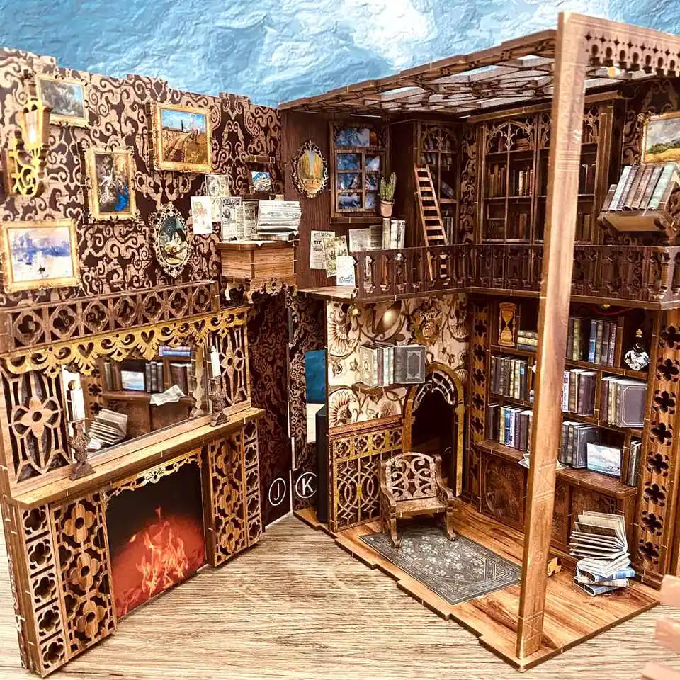DIY Minimaailma kirjahyllyyn - Eternal Bookstore Book Nook (sis. pölysuojan)