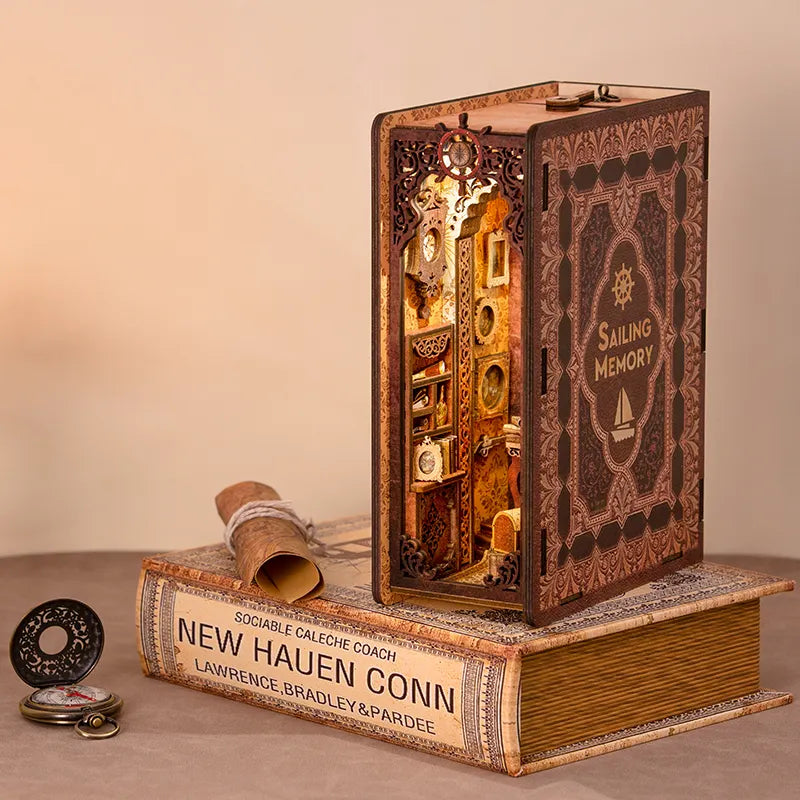 DIY Minimaailma kirjahyllyyn - Sailing Memory Book Nook