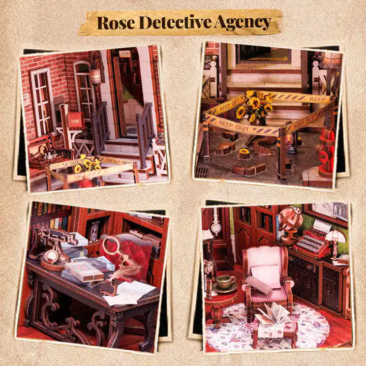 DIY Minimaailma kirjahyllyyn – Rose Detective Acency Book Nook (sis. pölysuojan)