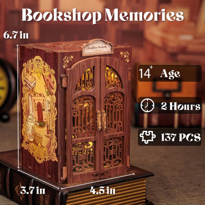 DIY Minimaailma kirjahyllyyn – Bookshop Memories Book Nook (sis. pölysuojan)