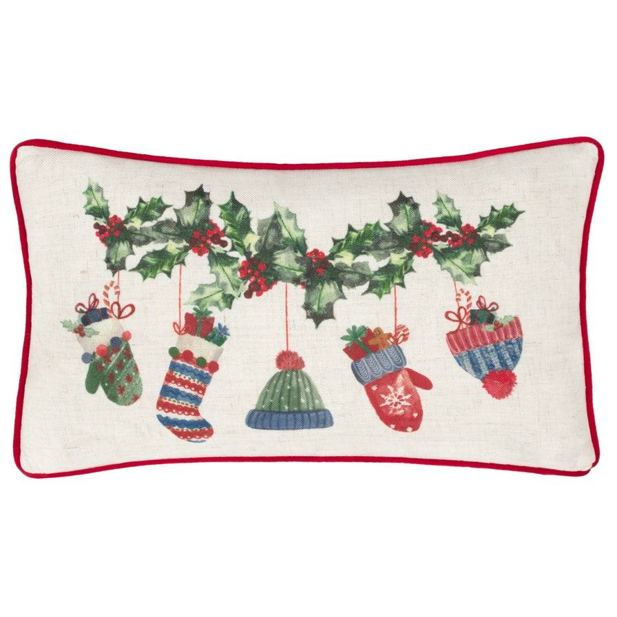 Joulupipot ja -hanskat - Winter warmers tyynynpäällinen 30 x 50 cm