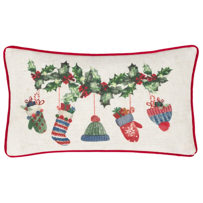 Joulupipot ja -hanskat - Winter warmers tyynynpäällinen 30 x 50 cm