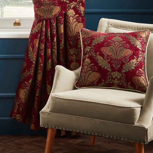 Tyynynpäällinen Jacquard chenille Burgundy 58 x 58 cm