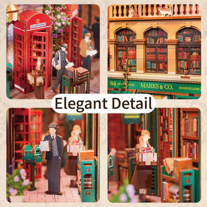 DIY Minimaailma kirjahyllyyn - Charing Cross Road Book Nook