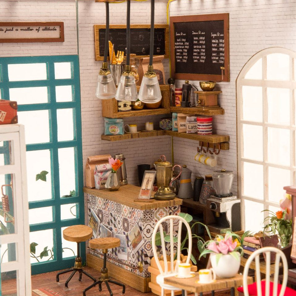 DIY Miniatyyritalo Kahvila - Simon's Coffee