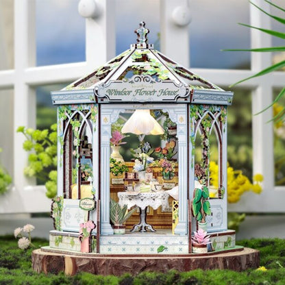 DIY miniatyyri Windsors Flower House (sis. 4 vaihtoehtoista teemaa)