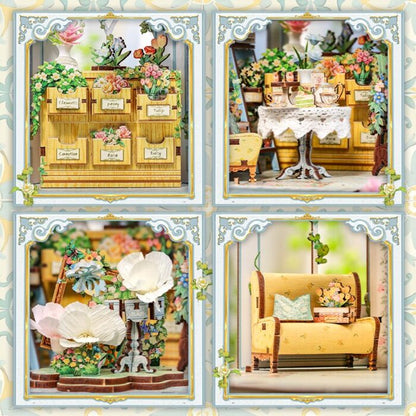 DIY miniatyyri Windsors Flower House (sis. 4 vaihtoehtoista teemaa)