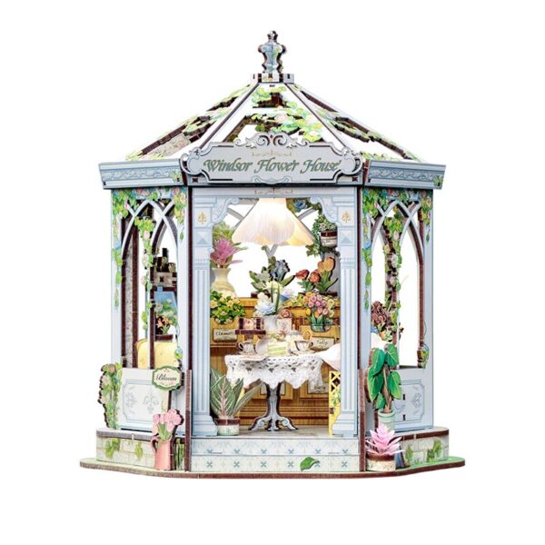 DIY miniatyyri Windsors Flower House (sis. 4 vaihtoehtoista teemaa)