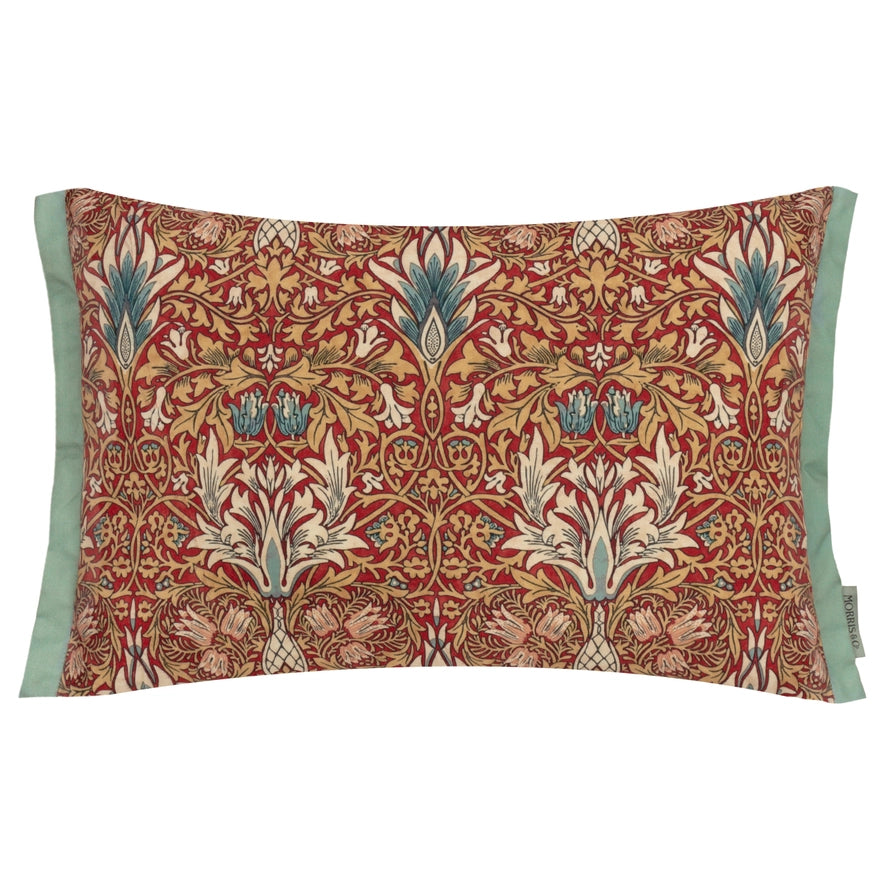 Tyynynpäällinen joka sopii ulkokäyttöön William Morris Snakeshead punainen 40 x 60 cm