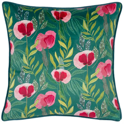 Tyynynpäällinen Unikko - Poppy turkoosi 43 x 43 cm