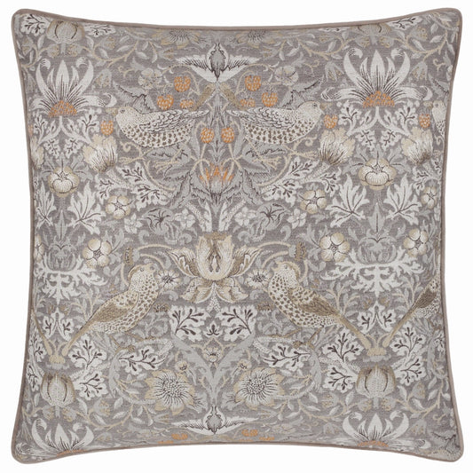 Tyynynpäällinen Strawberry Thief Vaaleanharmaa - Biscuit  55 x 55 cm