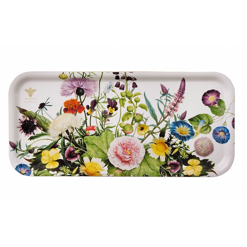 Tarjotin Kukkatarha - Flower garden 35 x 15 cm
