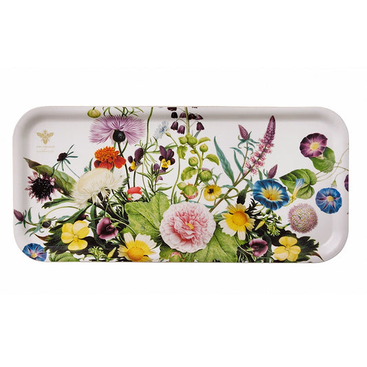 Tarjotin Kukkatarha - Flower garden 35 x 15 cm