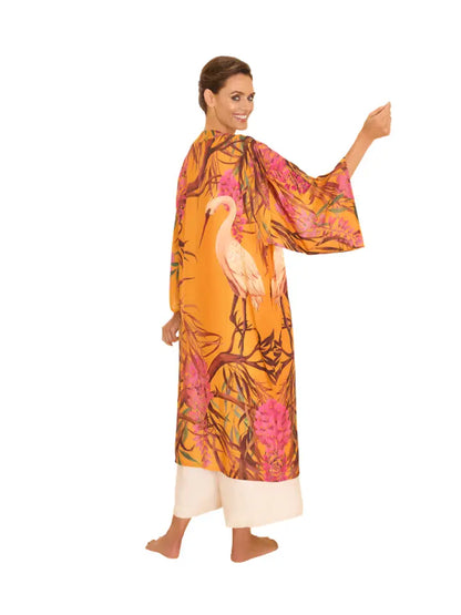 Kimono takki pitkä Oriental Crane