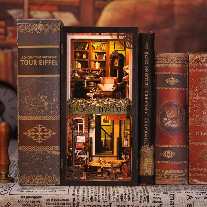 DIY Minimaailma kirjahyllyyn – Rose Detective Acency Book Nook (sis. pölysuojan)