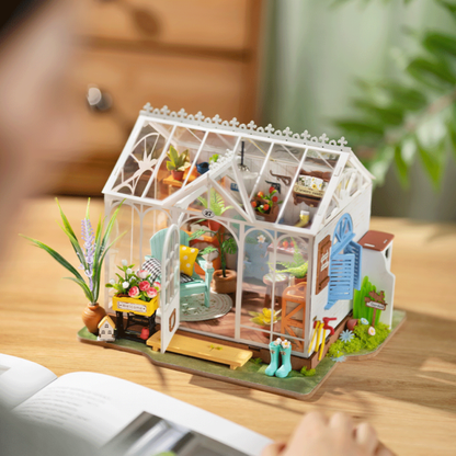 DIY Miniatyyritalo Valkoinen kasvihuone - Dreamy Garden House