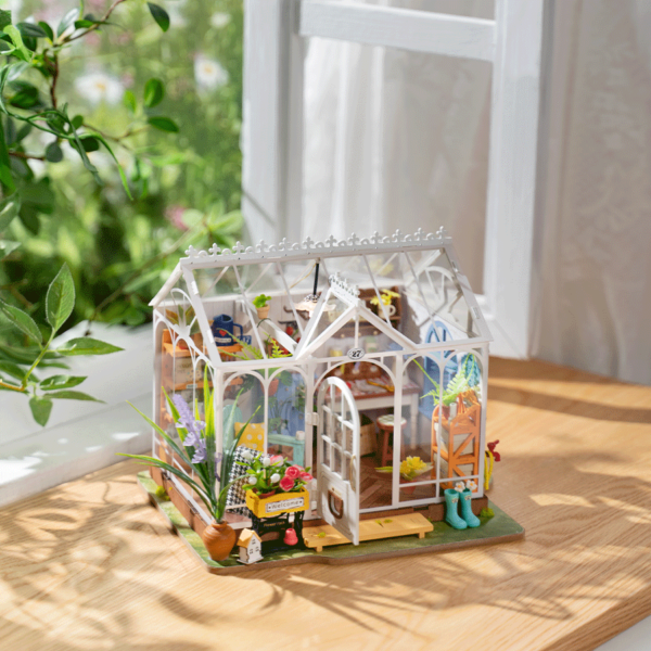 DIY Miniatyyritalo Valkoinen kasvihuone - Dreamy Garden House