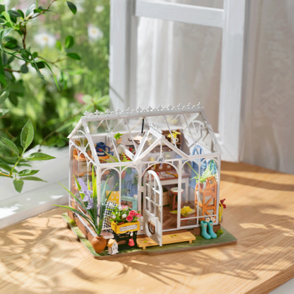 DIY Miniatyyritalo Valkoinen kasvihuone - Dreamy Garden House