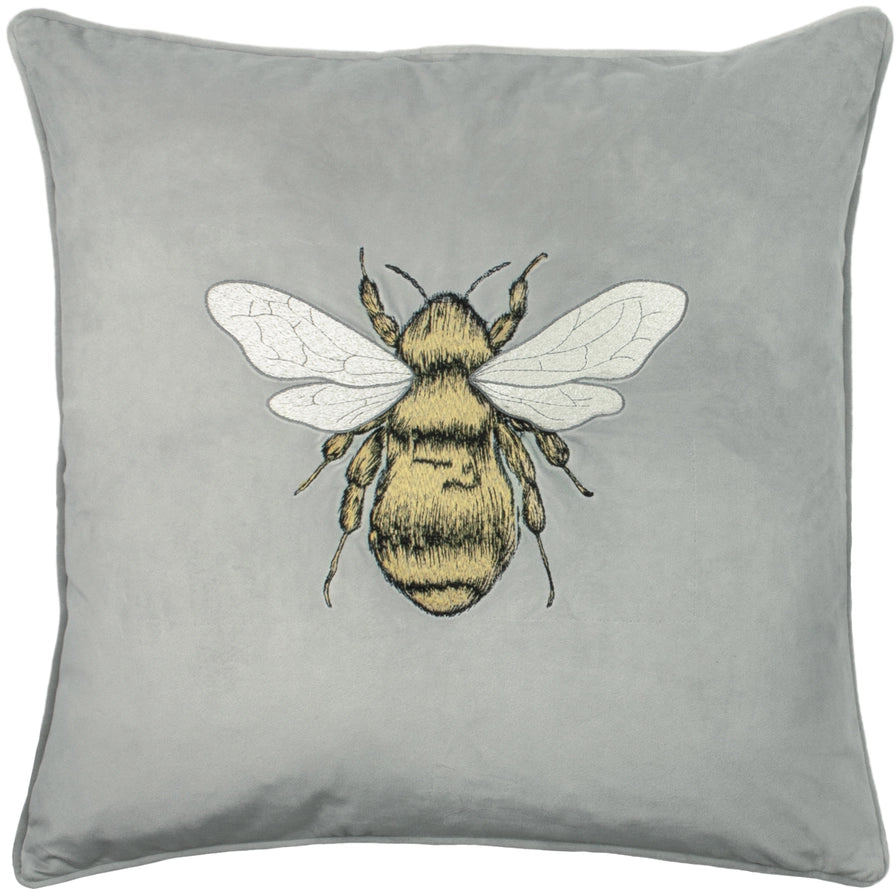 Tyynynpäällinen Hortus Bee Hopeanharmaa 50 x 50 cm