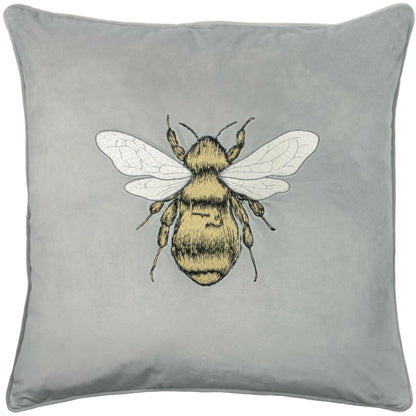 Tyynynpäällinen Hortus Bee Hopeanharmaa 50 x 50 cm