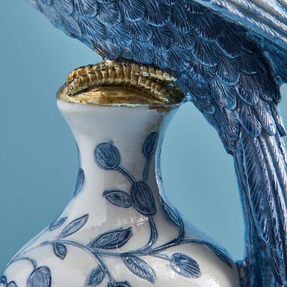 Papukaija kynttilänjalka 2 kpl setti sininen