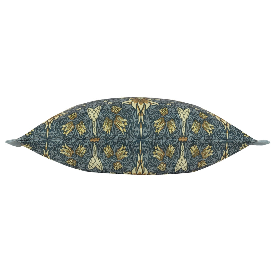Tyynynpäällinen joka sopii ulkokäyttöön William Morris Snakeshead sininen 40 x 60 cm