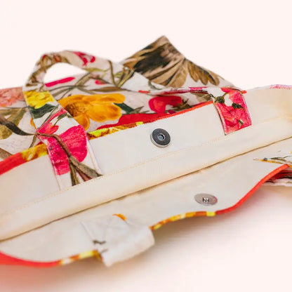 Sametti kangaskassi Fine Flowers in Cream