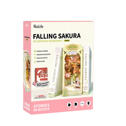 DIY Minimaailma kirjahyllyyn – Falling Sakura Book Nook