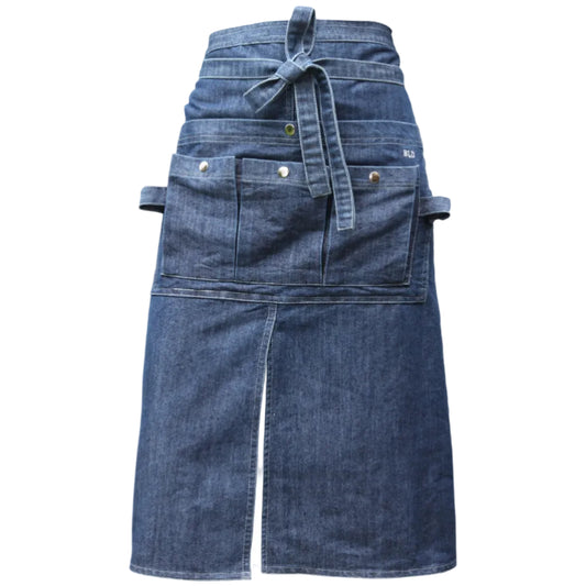 Pitkä puoliesiliina farkku