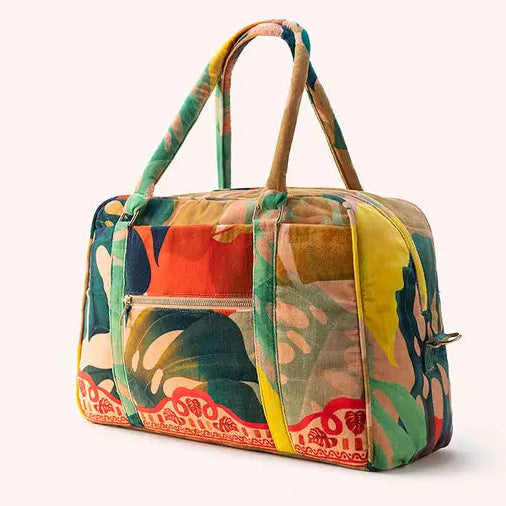 Vetoketjullinen weekender kassi Exotic Leaves