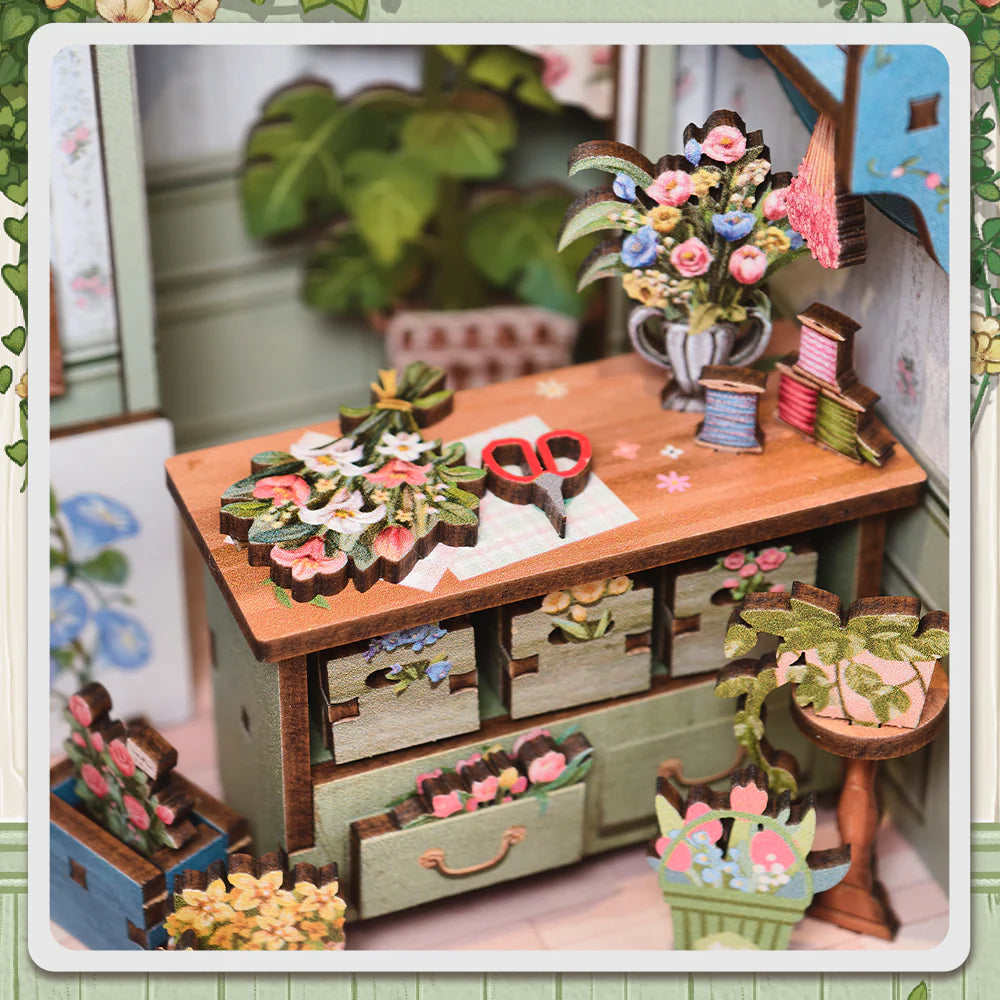 DIY Minimaailma kirjahyllyyn – Champs-Élysées Florist Book Nook