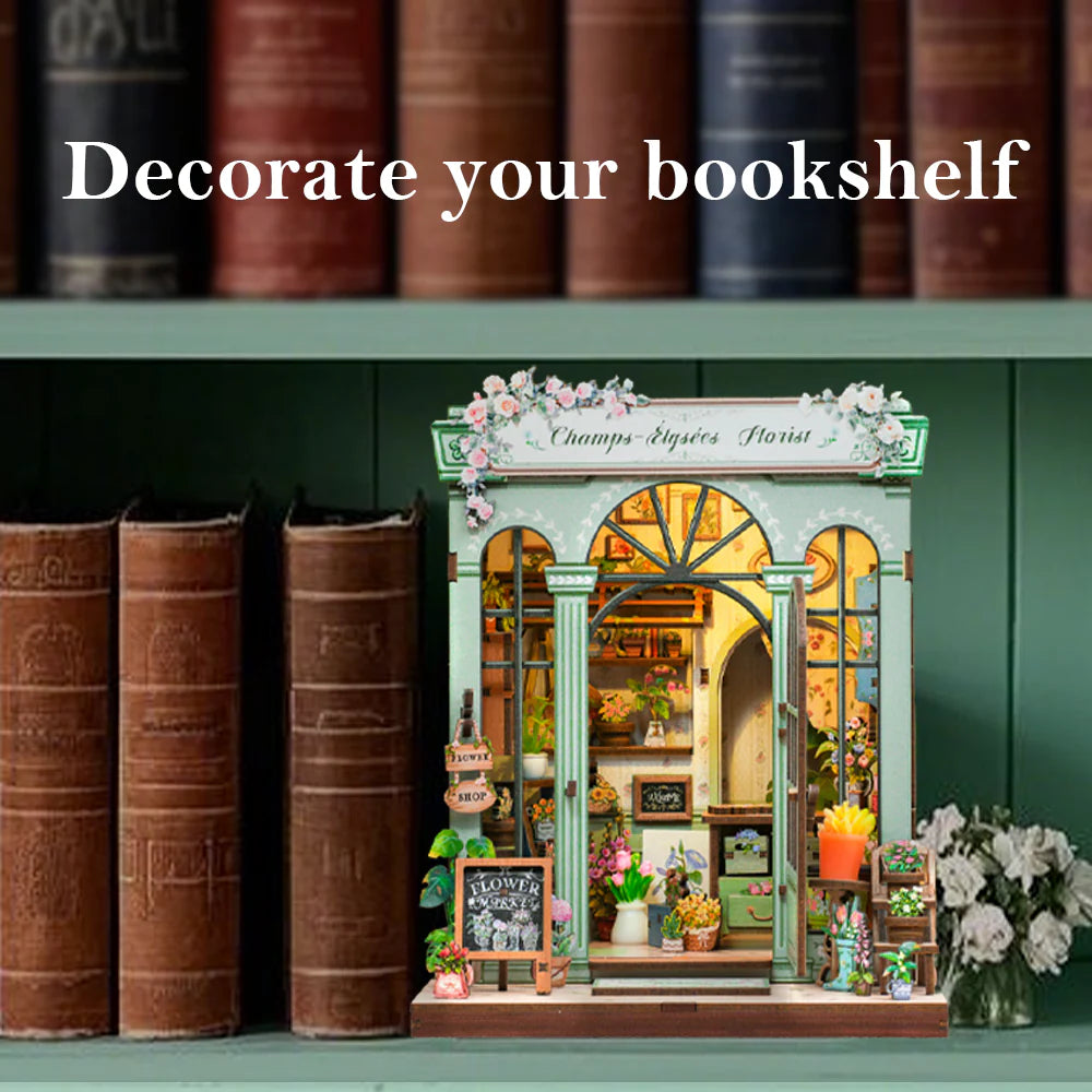 DIY Minimaailma kirjahyllyyn – Champs-Élysées Florist Book Nook