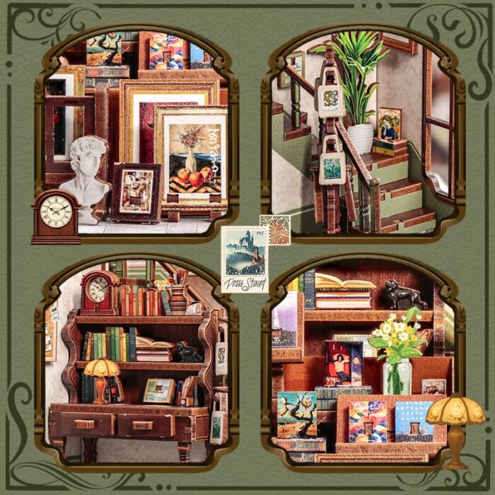 DIY Minimaailma kirjahyllyyn – Gallery Bookstore Book Nook