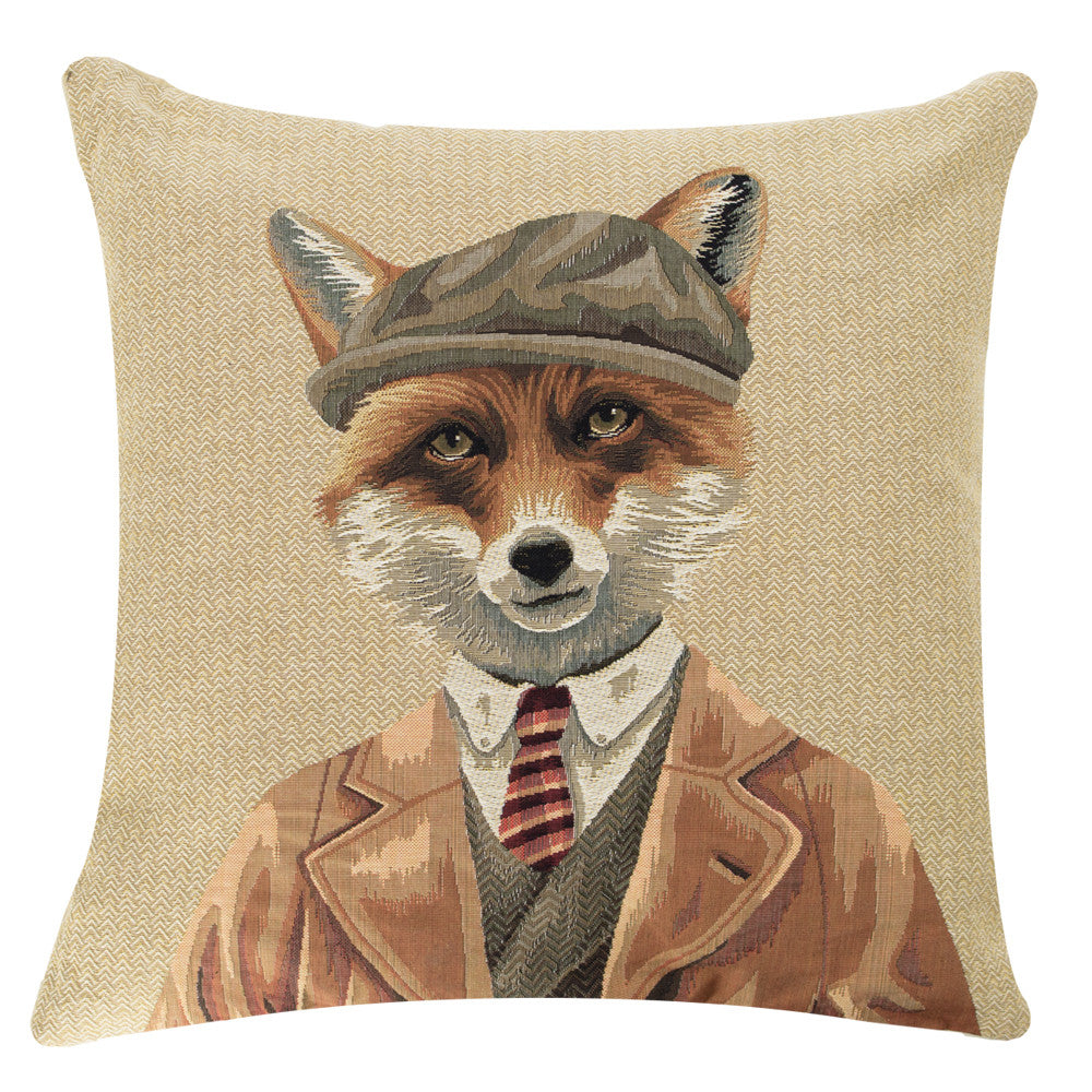 Gobeliini tyynynpäällinen Hunterscap Fox - Kettu 45 x 45 cm