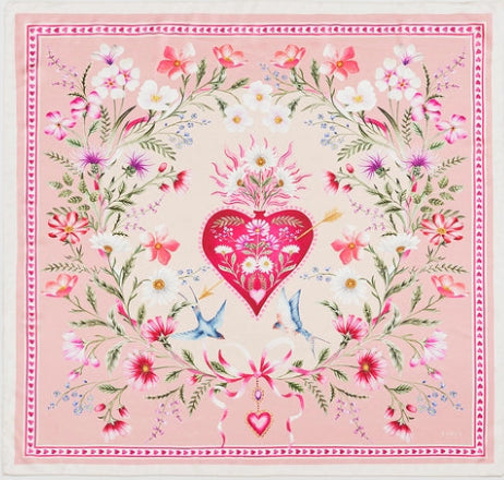 Huivi Penelope vaaleanpunainen 90 x 90 cm