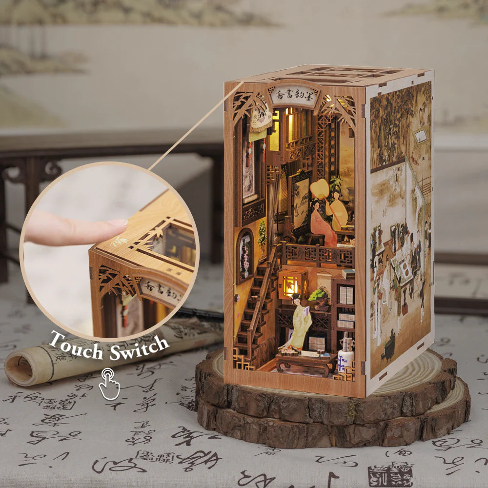 DIY Minimaailma kirjahyllyyn – Ink Rhyme Bookstore Book Nook (sis. pölysuojan)