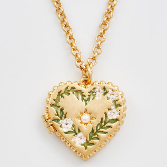 Medaljonki kaluakoru Sydän - Gaia Lily Heart