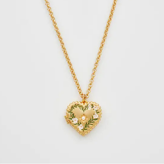Medaljonki kaluakoru Sydän - Gaia Lily Heart