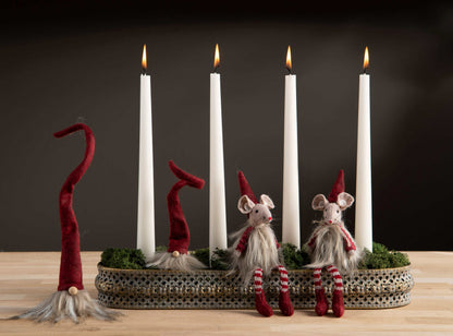 Adventtikynttilänjalka soikea antiikkikulta