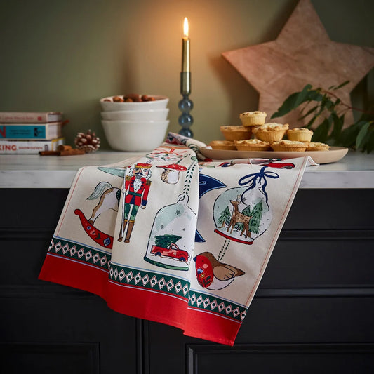 Keittiöpyyhe Joulupallot - Christmas Ornaments