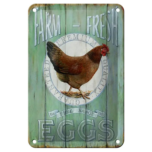 Peltikyltti Farm Fresh - Turkoosi lautaseinä