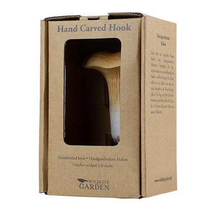 Käsin veistetty seinäkoukku sieni Kantarelli