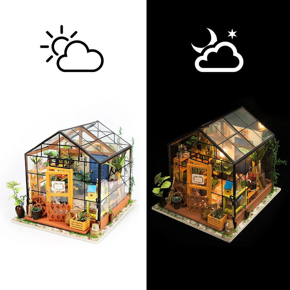 DIY Miniatyyritalo Kasvihuone - Cathy's Green House