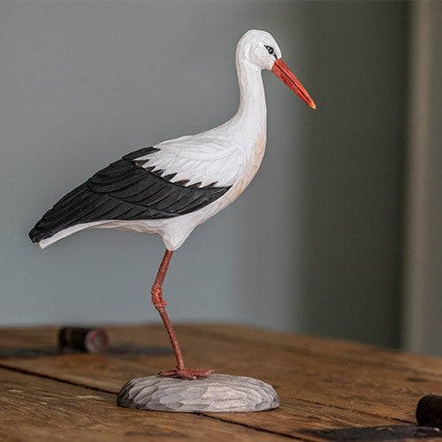 DecoBird koristelintu Kattohaikara - White Stork