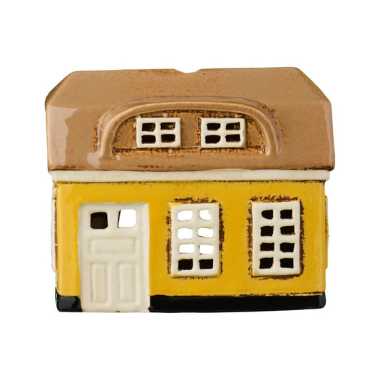 Talolyhty keltainen - valkoinen ovi