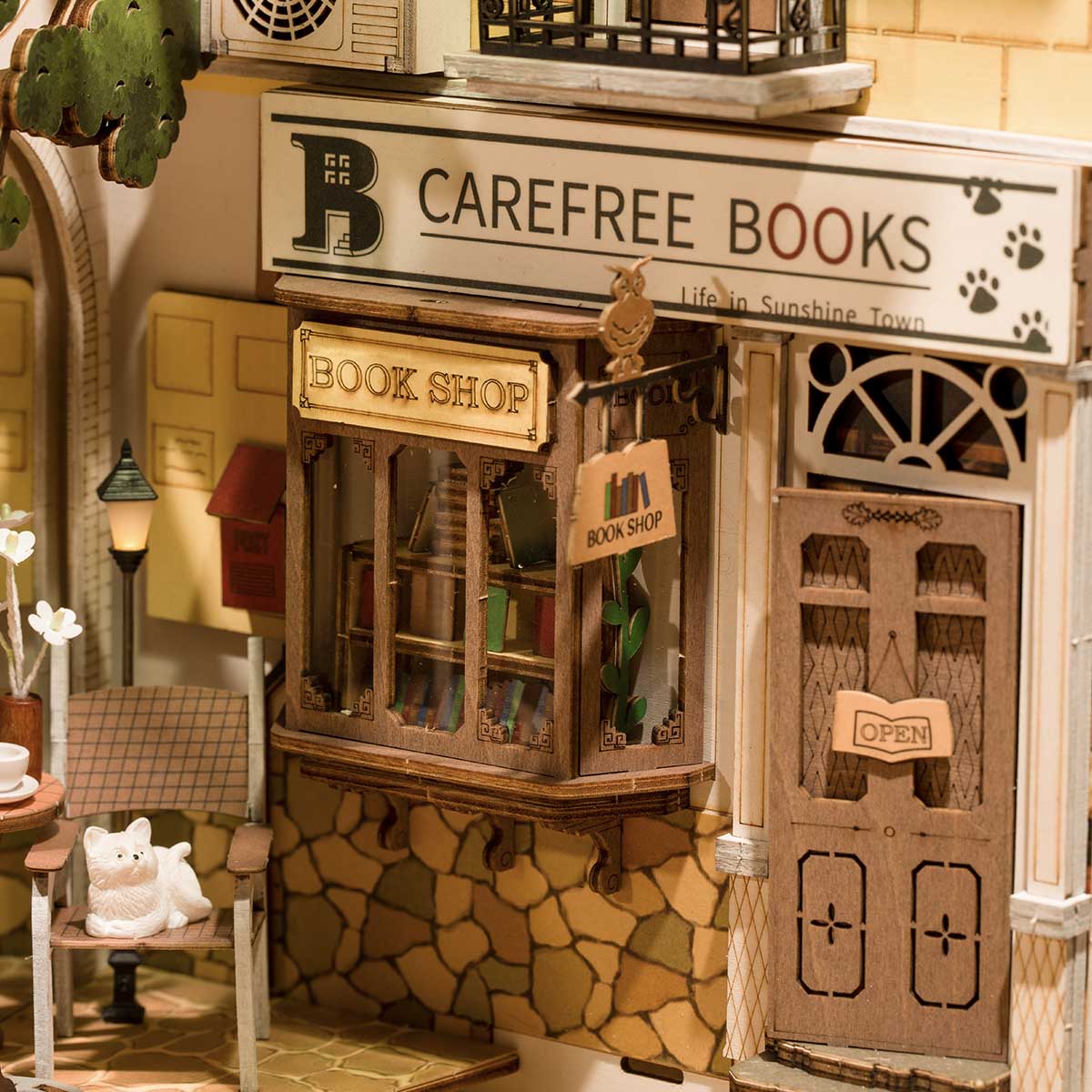 DIY Minimaailma kirjahyllyyn - Sunshine Town Book Nook