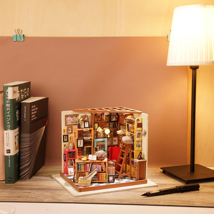 DIY Miniatyyritalo Kirjakauppa / Kirjasto - Sams Study